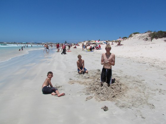 Having fun on Struisbaai Beach