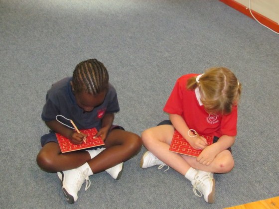 Learning the correct letter formation