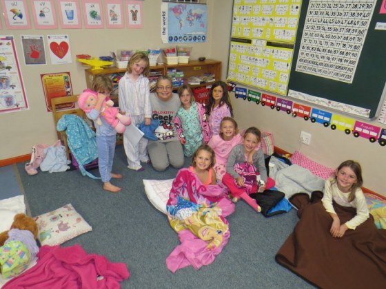 Even the teacher wore pyjamas