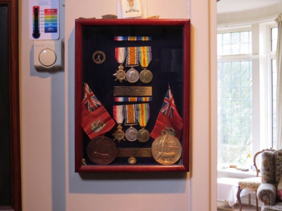 Our Great-Uncles' medals - World War 1 - The red flag with the Union Jack in he corner was the first South African flag