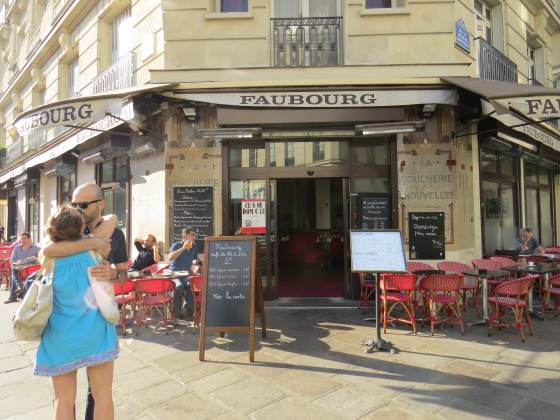 Paris is the city of love as  can be seen outside our breakfast place