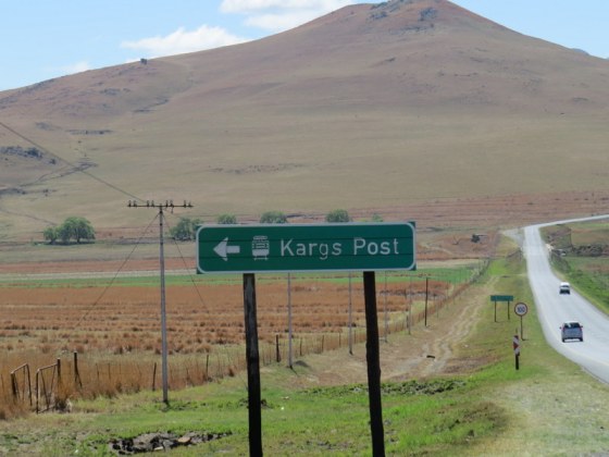 Karg's Post turnoff