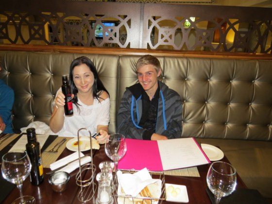 Jay and Lolz intrigued by the balsamic vinegar