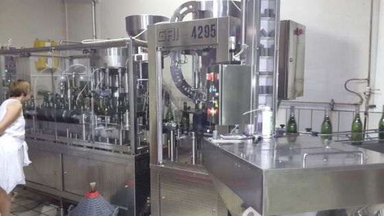 First the bottles are washed