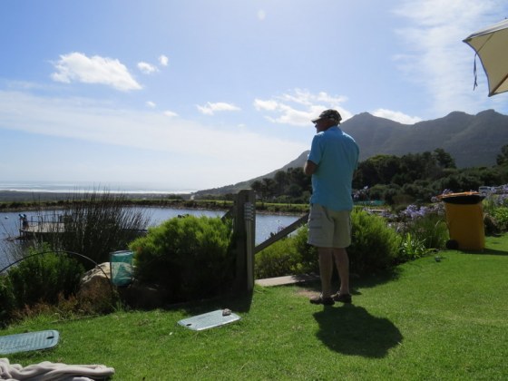 Earl wondering if there might be fish in the dam