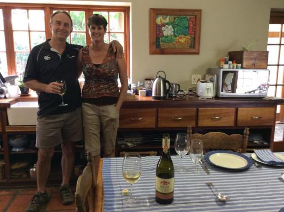 Lauren and Allan enjoying a glass of Miss Lucy