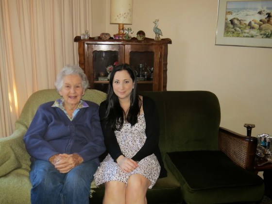 Laurie (35) and Granny Bates (93)