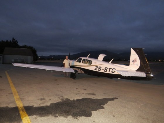 Earl next to our box with wings