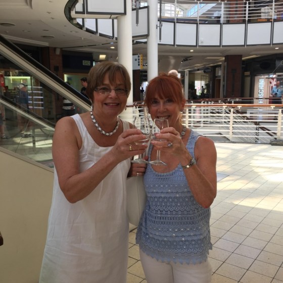 A complementary taste of wine while waiting for a table at Willoughbies