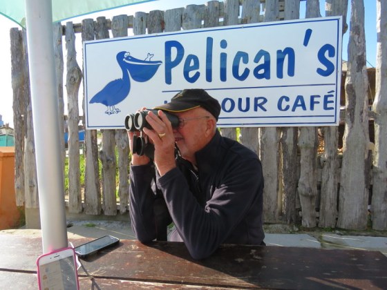 The Pelican Harbour Cafe serves a good breakfast and sitting outside in the winter sun is sooo pleasant