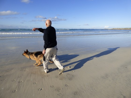 A dog made friends with Earl 