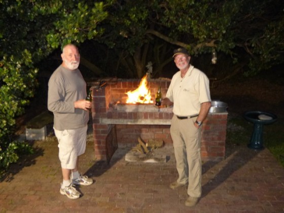 Male bonding at the fire