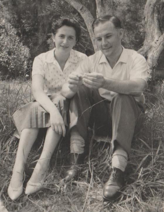 Aunt and her husband soon after settling in Australia